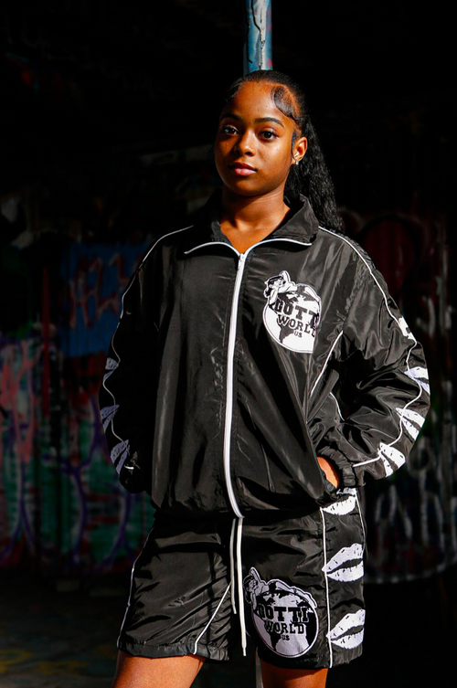 "Love is in the air" Windbreaker Black