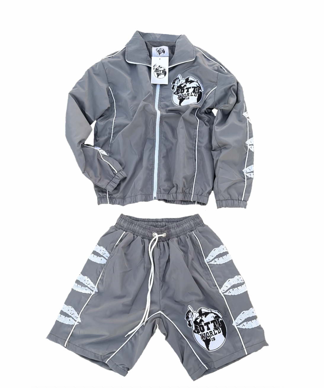 "Love is in the air" Windbreaker Black