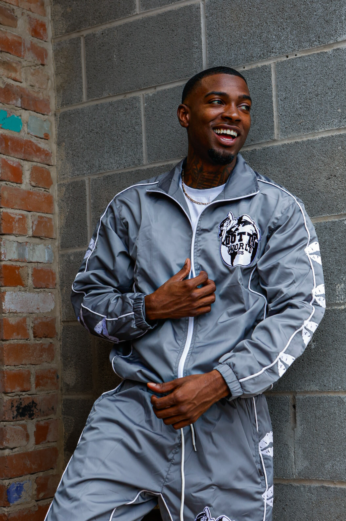 "Love is in the air" Windbreaker Gray