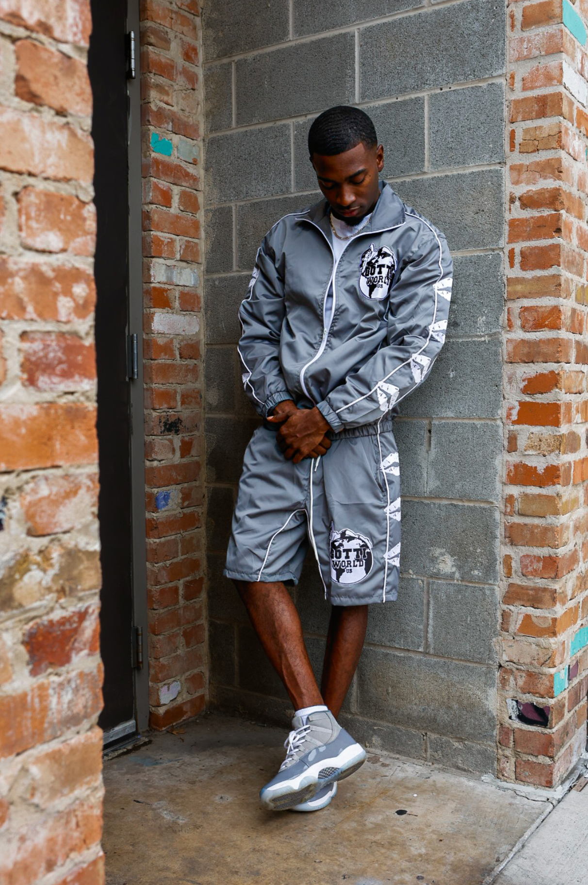 "Love is in the air" Windbreaker Gray