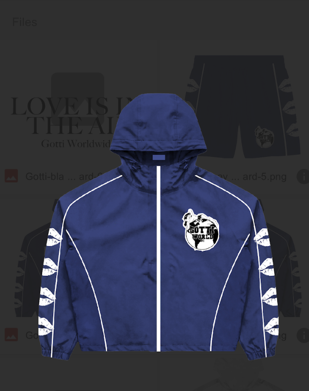 "Love is in the air" Windbreaker Navy Blue