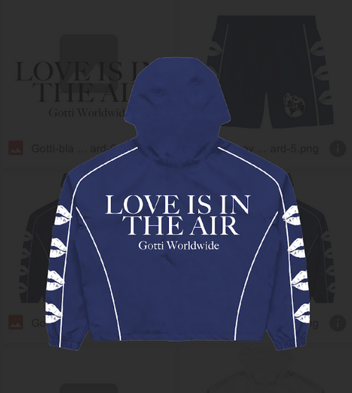 "Love is in the air" Windbreaker Navy Blue