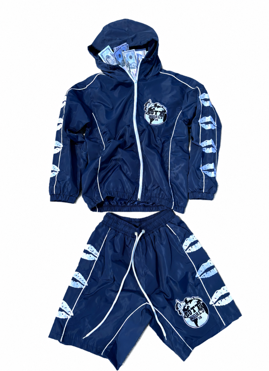 "Love is in the air" Windbreaker Navy Blue